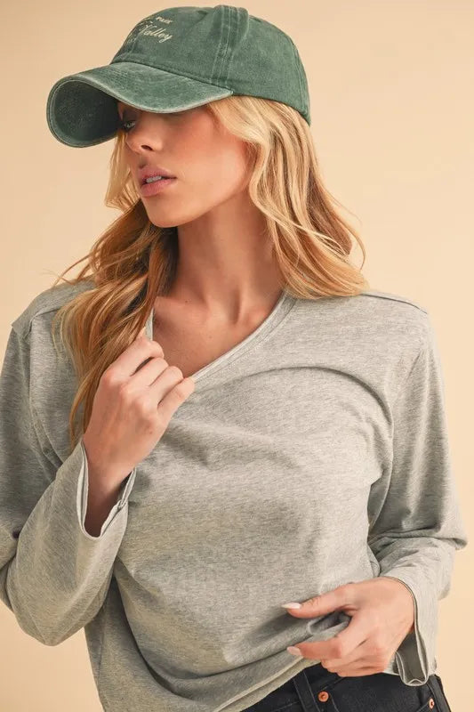 Aemi+Co Round Neck Long Sleeve T-Shirt